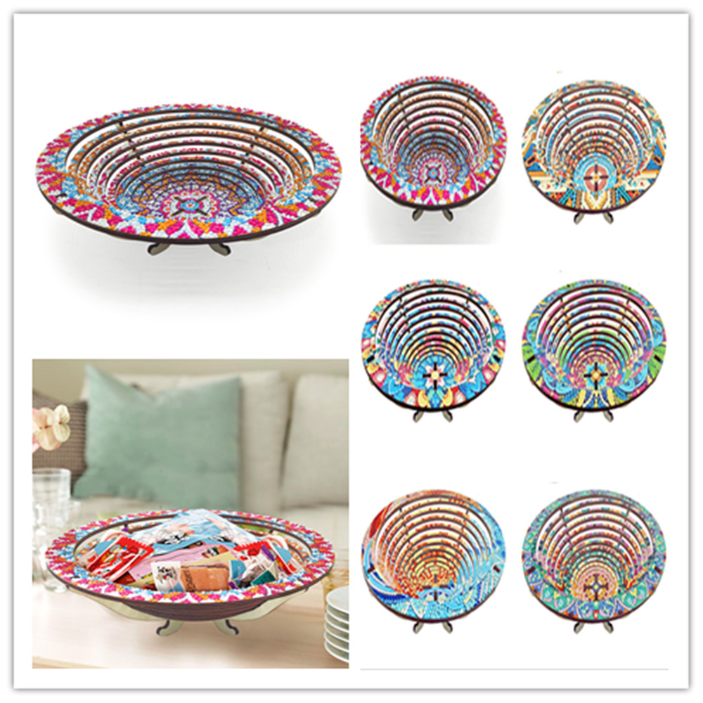 Resin Art Wooden Tray - Drewniana mandala 5D Diamond Painting Tray
