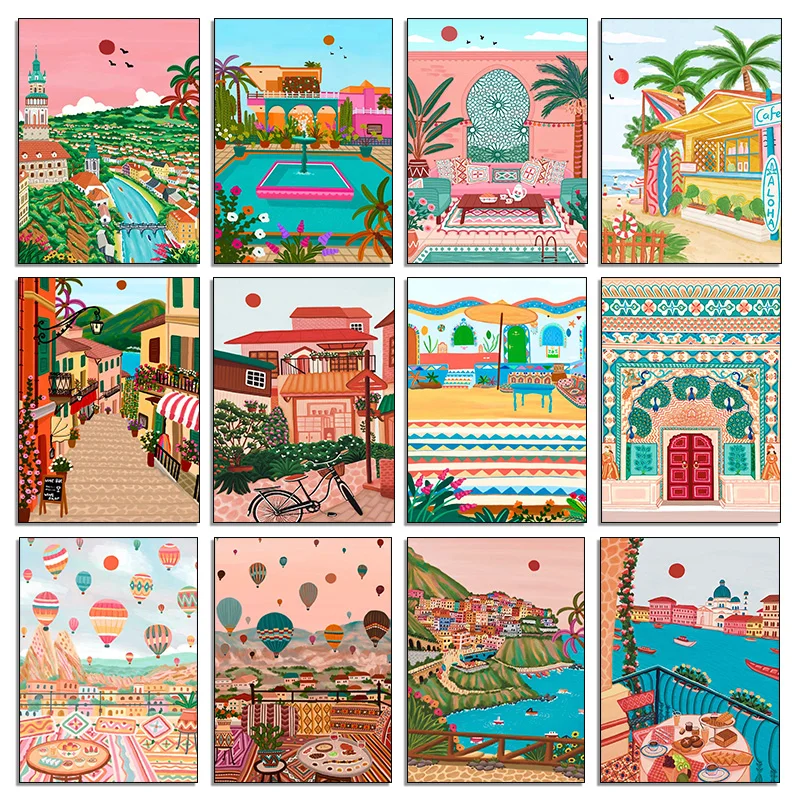 Resin Art India - Nordycki Maroko Marrakech Cappadocia India Gate