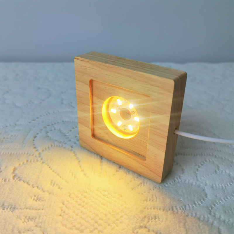 Kwadratowe oświetlenie LED Pod – Resin Art Wooden Tray recenzja i cena